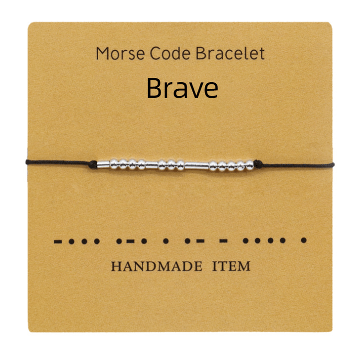 Et meningsfullt unisex morsekode armbånd i kobber for dine nærmeste.