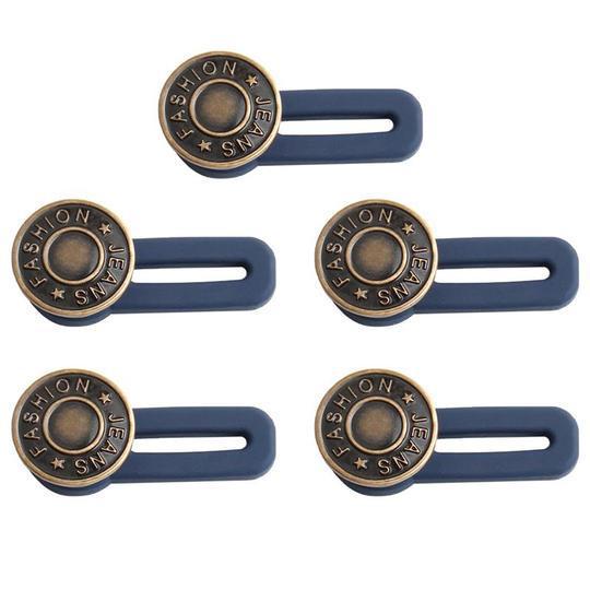 Justerbar midjeknapp for bukser, jeans og skjørt. Gir perfekt passform og komfort uten sying.