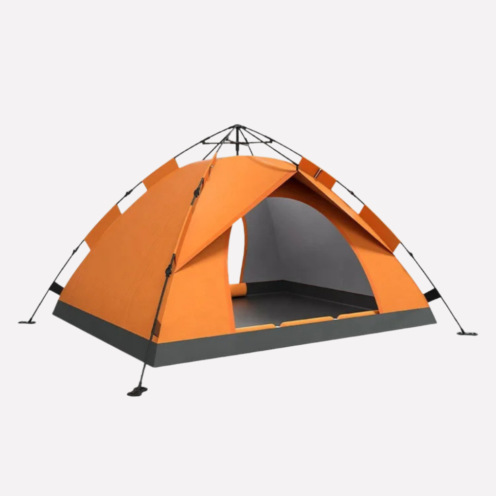 Romslig automatisk telt med god ventilasjon for komfortabel overnatting på tur, camping eller festival.