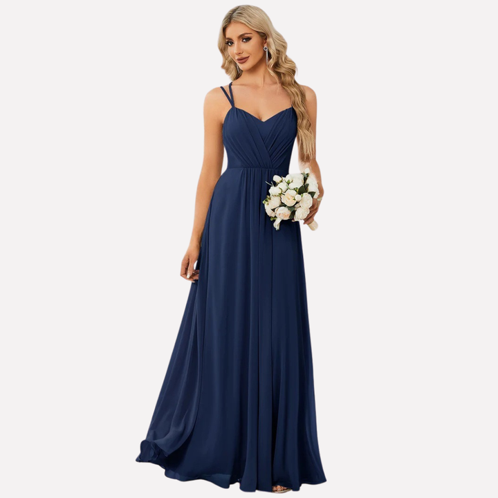 Figursydd elegant halter neck kjole for kvinners fest, bryllup og formelle anledninger.