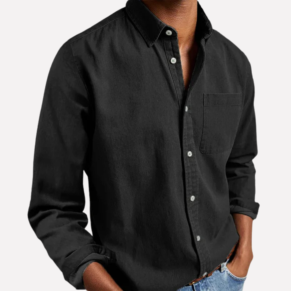 Grå casual herreskjorte for daglig bruk. Kortermet design sikrer komfort og en avslappet stil.