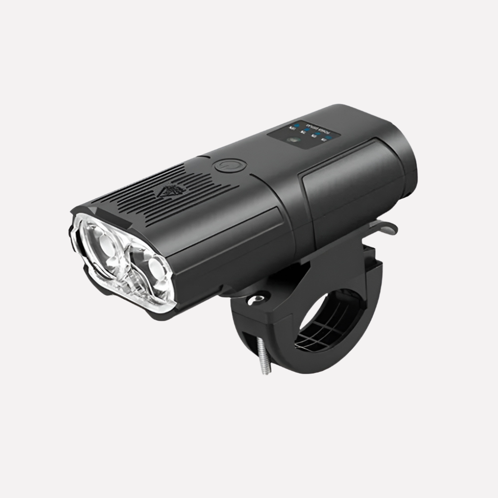 Sykkelfrontlykt med sterk LED, viktig sykkelutstyr for trygg pendling. Oppladbar for enkel bruk.