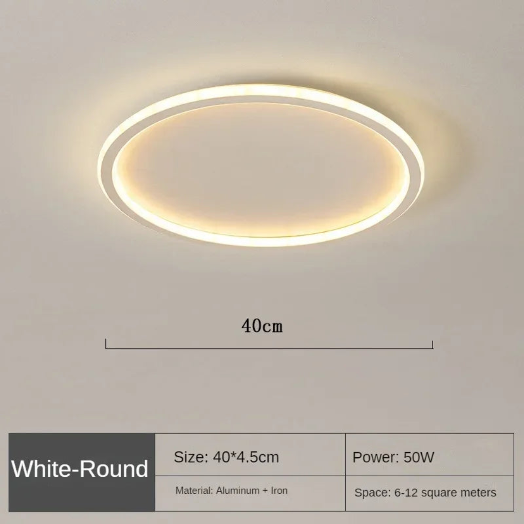 Moderne rund LED taklampe, ideell for kjøkken, soverom eller entré.