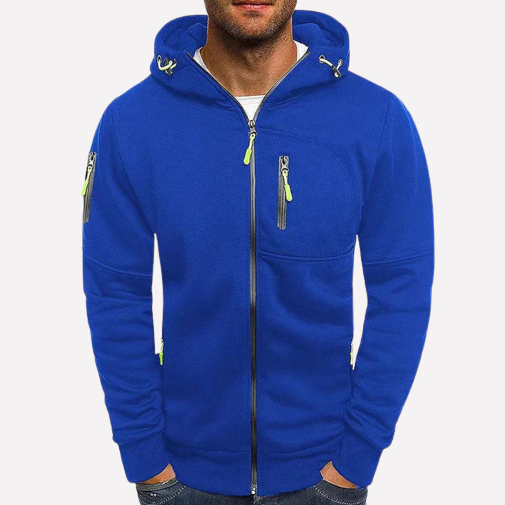 Komfortabel unisex hettejakke med glidelås. Stilrent valg for fritid og en kul streetwear-look.