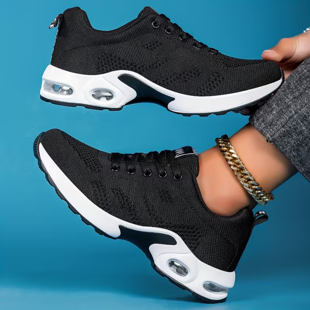 Moderne kvinners sportssko med luftpute. Stilsikre sneakers for allsidig bruk og optimal komfort.