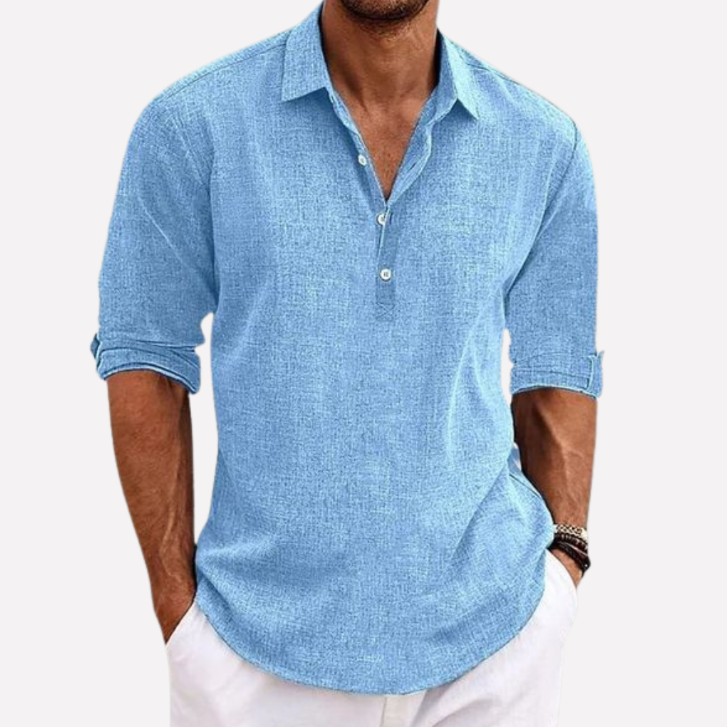 Klassisk menns poloskjorte i tidløs stil. Perfekt for casual og smart casual anledninger, komfortabel hverdag og sommer.