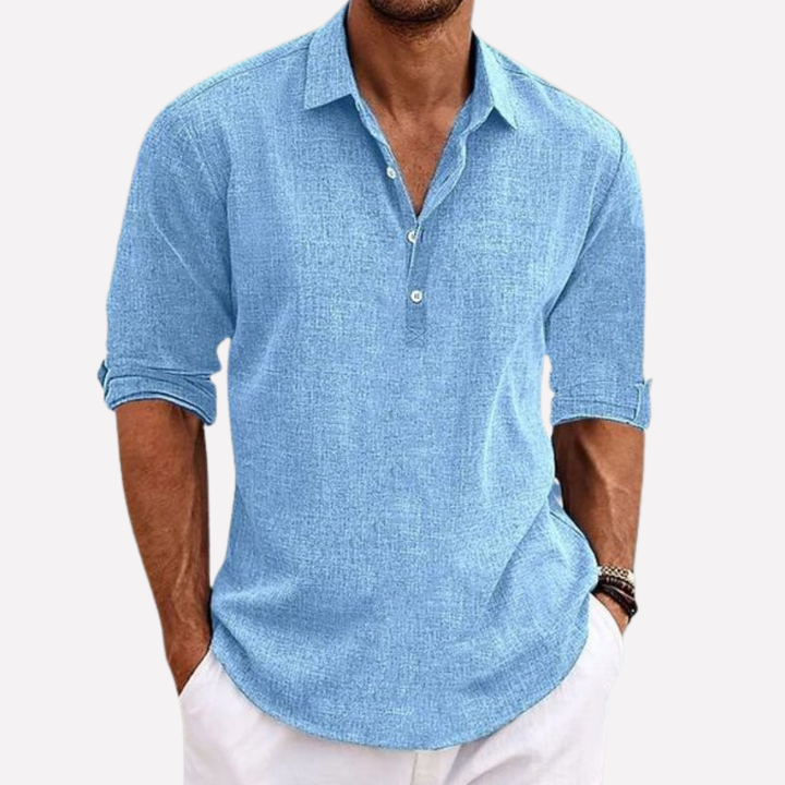 Klassisk menns poloskjorte i tidløs stil. Perfekt for casual og smart casual anledninger, komfortabel hverdag og sommer.