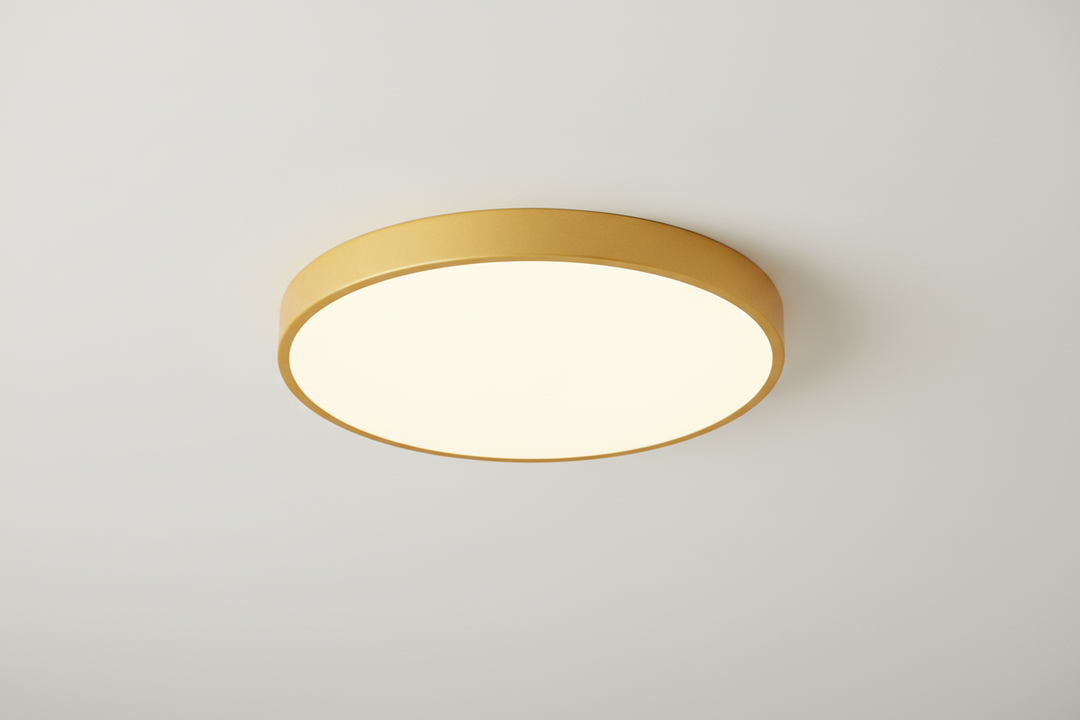 Elegant rund LED taklampe for moderne hjem. Energieffektiv belysning til stue, soverom, kontor.
