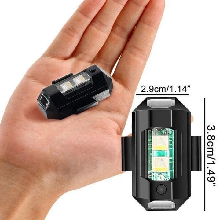 Dette LED-strobelyset er et must for nattflyging med droner, gir utmerket synlighet. USB-oppladbar.