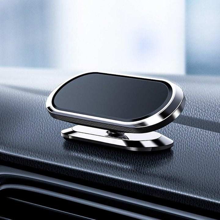 Magnetisk mobilholder for bil, robust & 360° roterbar. Sterkt feste for dashbord/flate overflater. Universal telefonfeste.