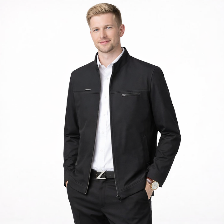 Nærblikk på teksturen i den elegante herre dressjakken. Ideell formell businessjakke for menn.