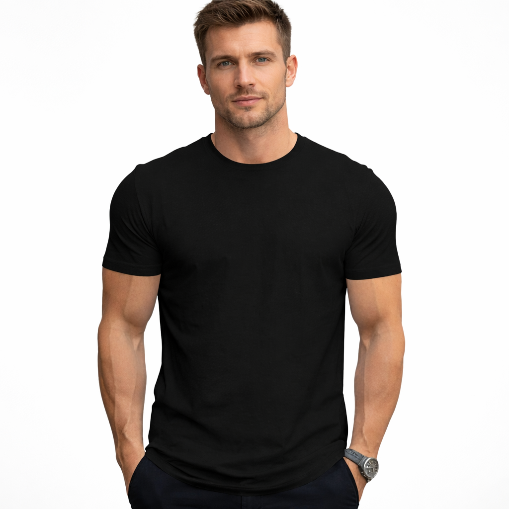 Herre oversized bomull t-skjorte med trendy trykk og løs passform, perfekt for streetwear og fritid.