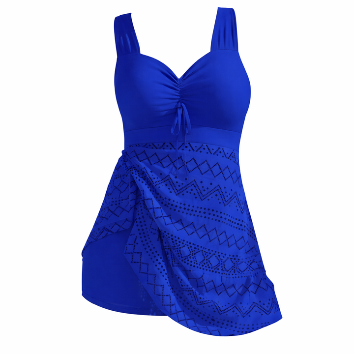 Dame plus size todelt tankini badedrakt med høy midje shorts, ideell strandtøy for sommer og svømming.