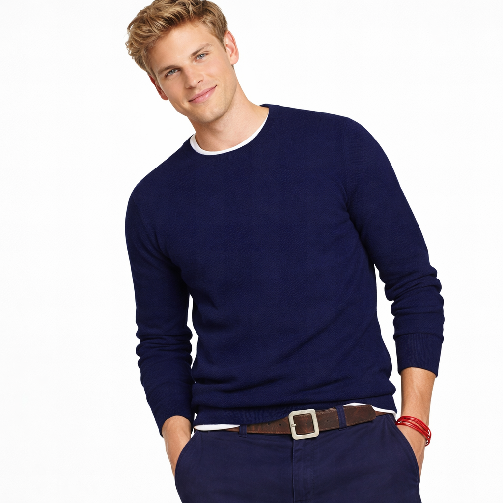 Varm herregenser i store størrelser M-5XL. Klassisk pullover for menn, komfortabel passform.