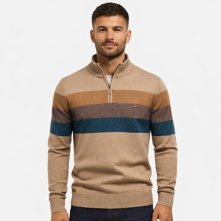 Elegant glidelåsgenser for menn. Komfortabel jobbgenser, perfekt for smart casual antrekk.