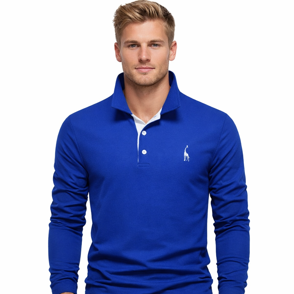 Elegant langermet pique herreskjorte, ideell for business casual, jobb og fritid.