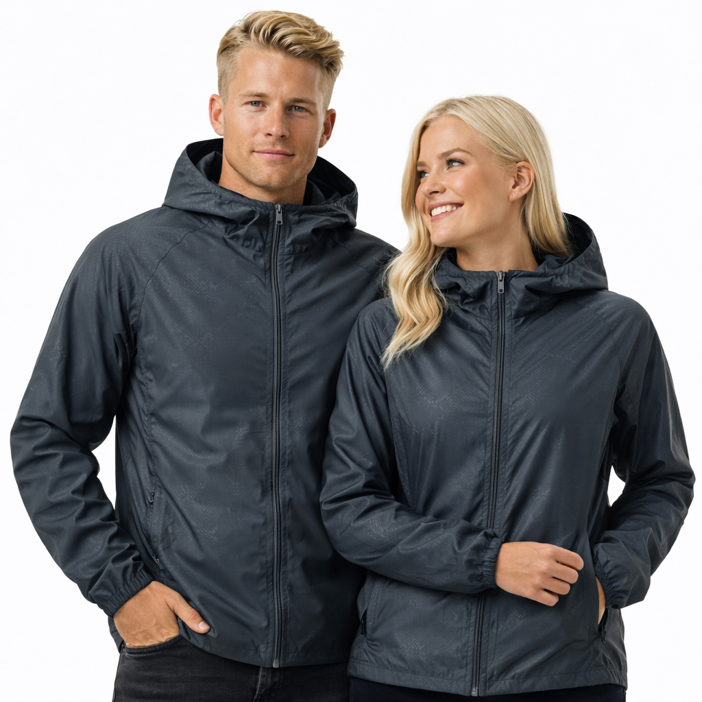 Unisex vanntett turjakke, lett og vindtett, perfekt for fotturer og utendørs eventyr.