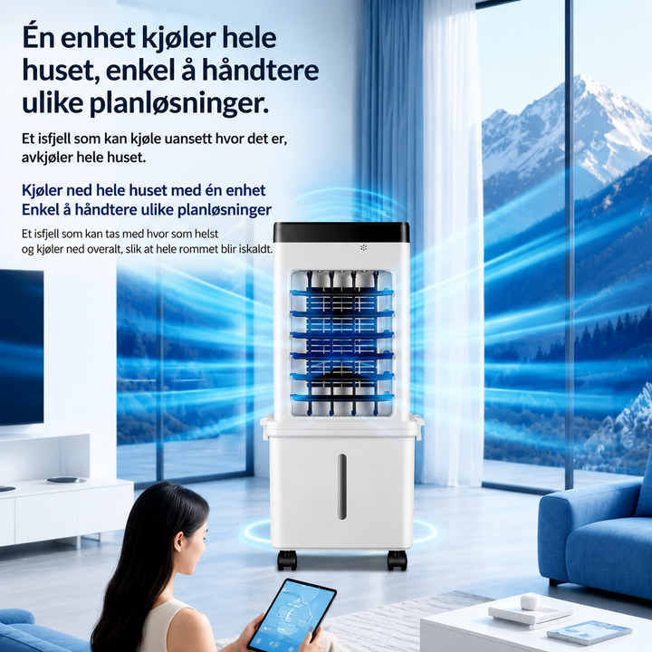 Kompakt bærbar minivifte CJ26. Perfekt personlig kjøling på kontor og reise.