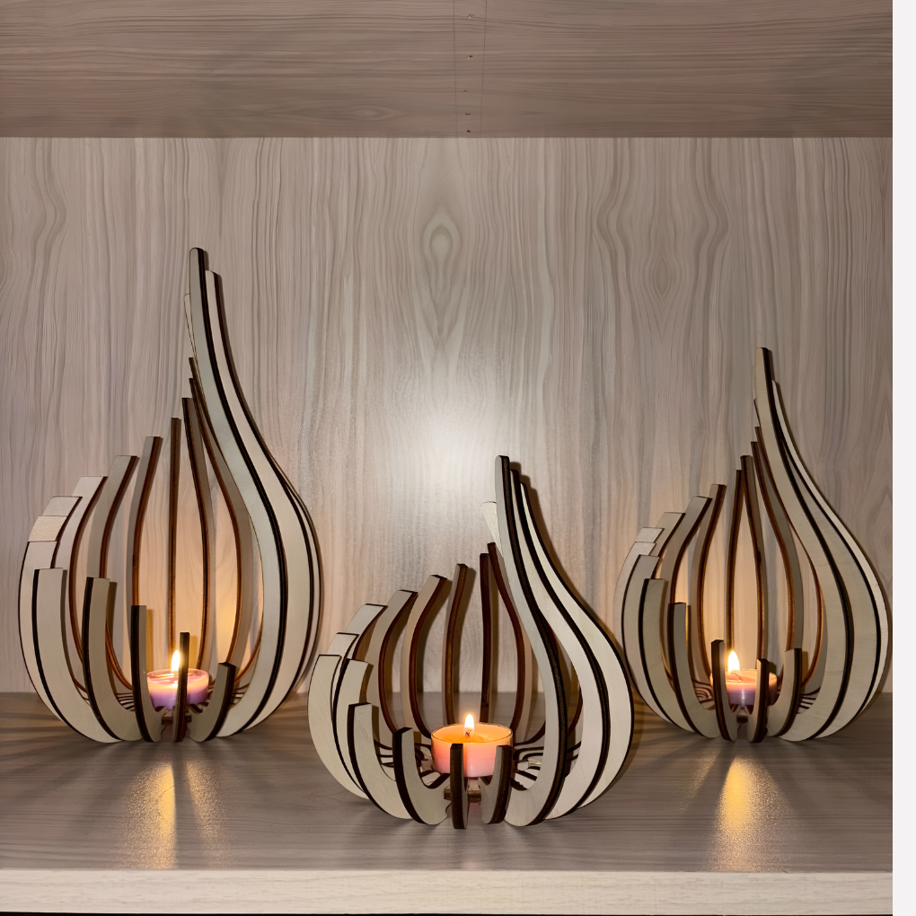 Elegant, minimalistisk kandelholder i moderne design. Perfekt lysestake for stue eller spisebord.