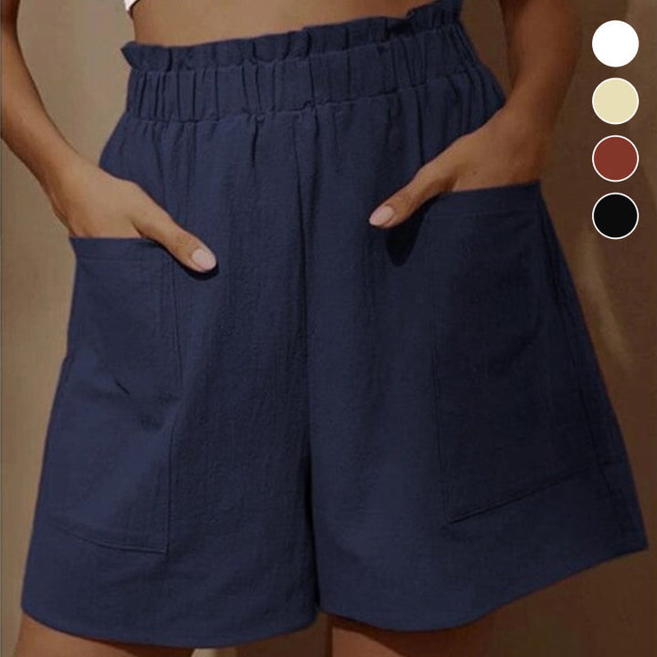 Elegant kvinner shorts med høy midje og komfortabel passform, essensiell for sommergarderoben.