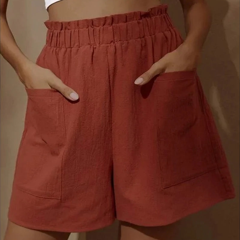 Din nye sommerfavoritt: Komfortabel kvinner shorts med høy midje, allsidig for fritid og sommerstil.