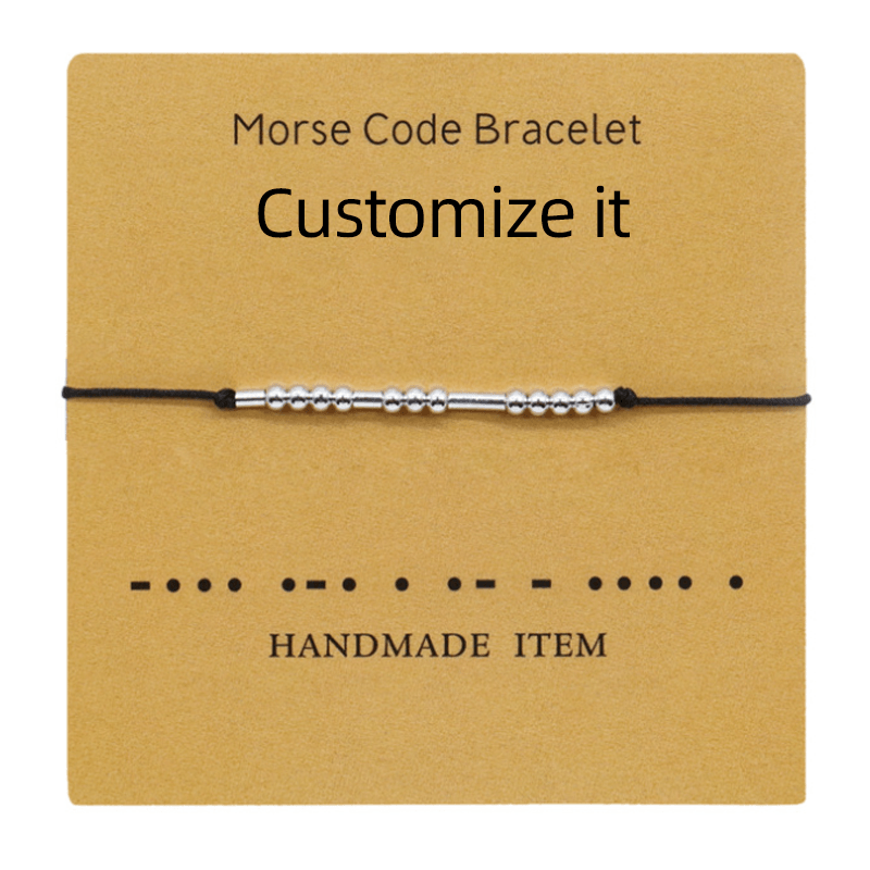 Vakkert unisex morsekode armbånd i kobber, perfekt for en kjær.
