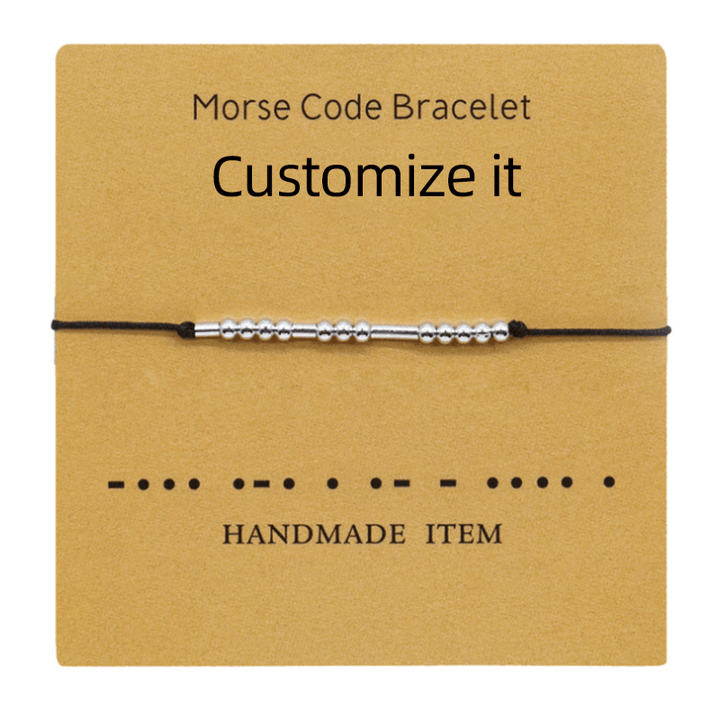 Vakkert unisex morsekode armbånd i kobber, perfekt for en kjær.