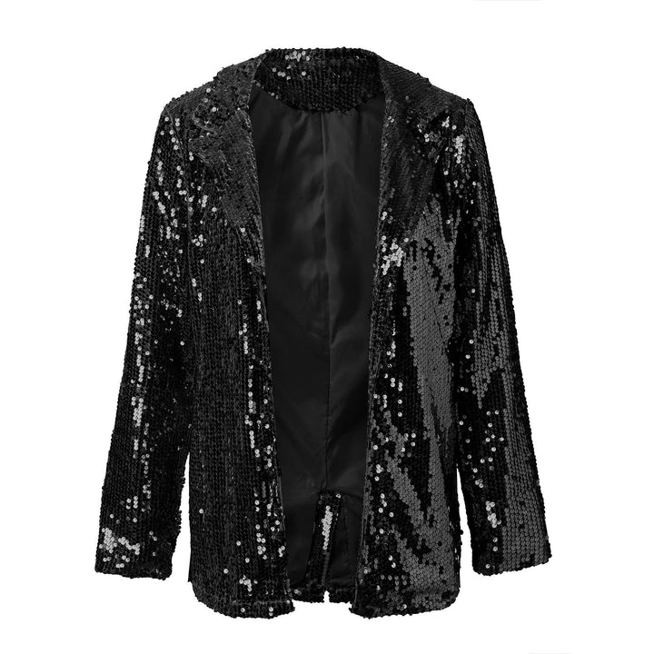 Festlig rød pailjettblazer for kvinner, gir et glitrende preg til ethvert antrekk.