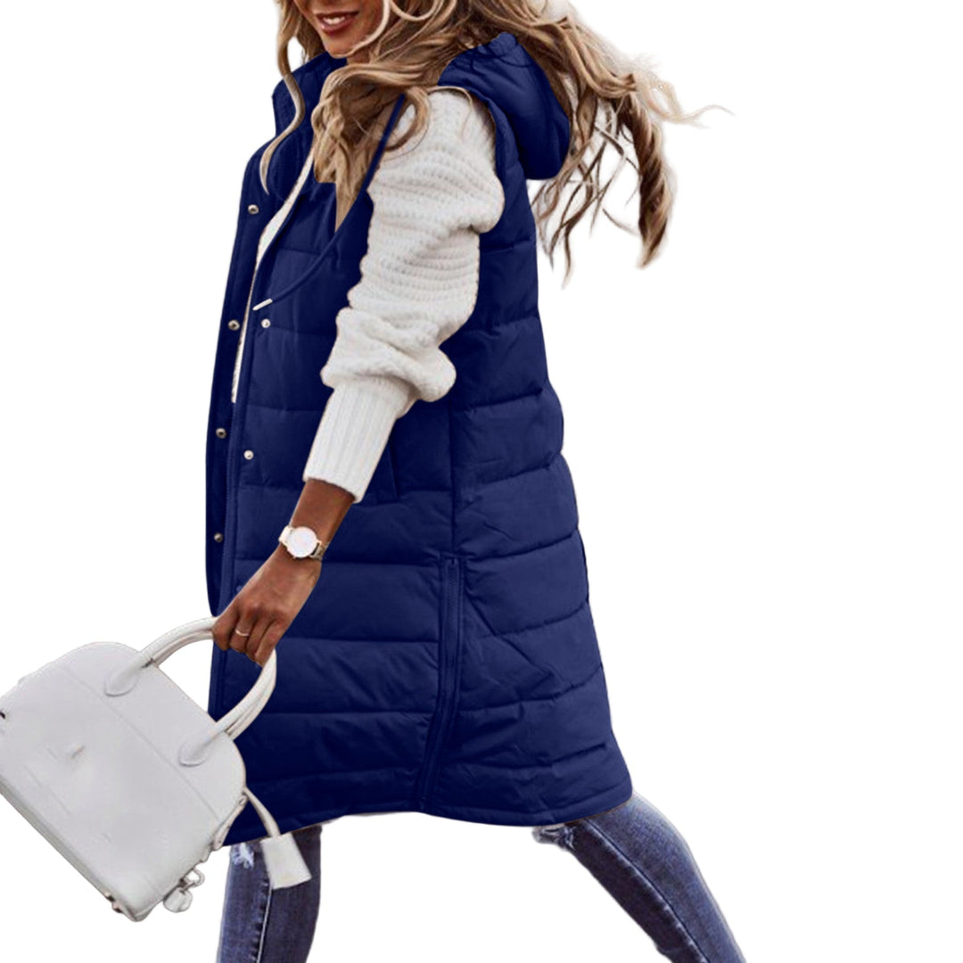 Lang dame hettegenser i mykt stoff, perfekt for komfortabel, trendy hverdagsstil og fritid.