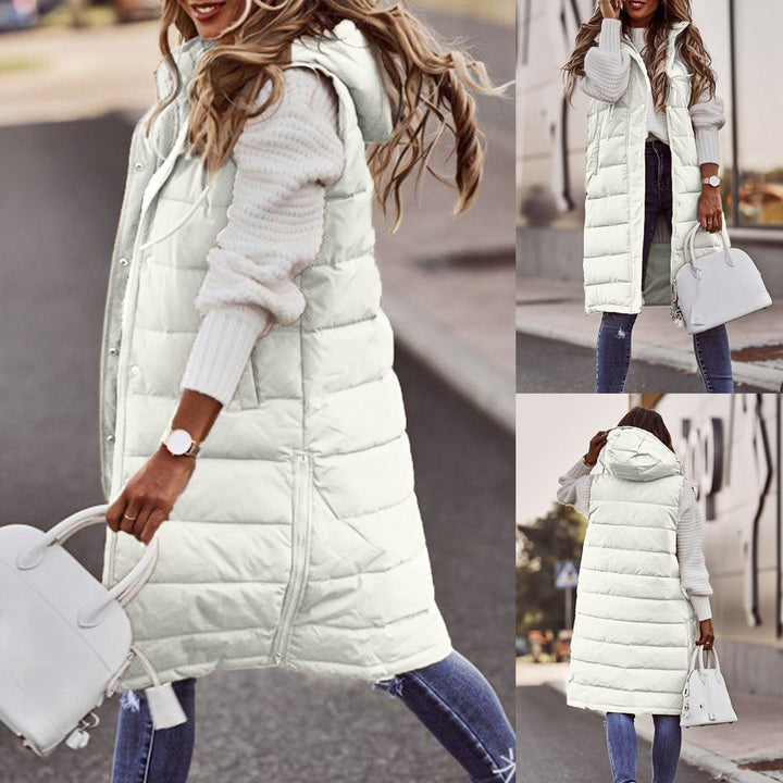 Avslappet lang hettegenser for dame, perfekt for hverdagsbruk. Gir varme og en trendy look.