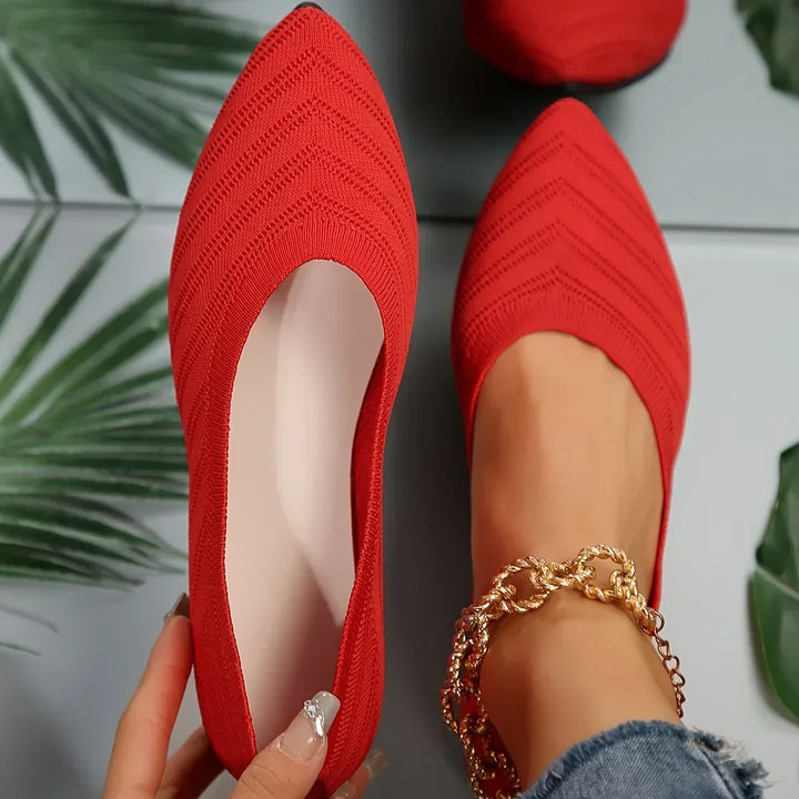 Dame slip-on sko med elegant spiss tå, allsidige loafers for jobb, fest og fritid.