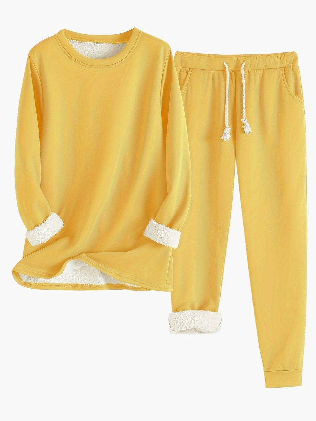 Mykt og behagelig kvinne loungewear sett, ideelt for både hjemmebruk og avslappede dager.