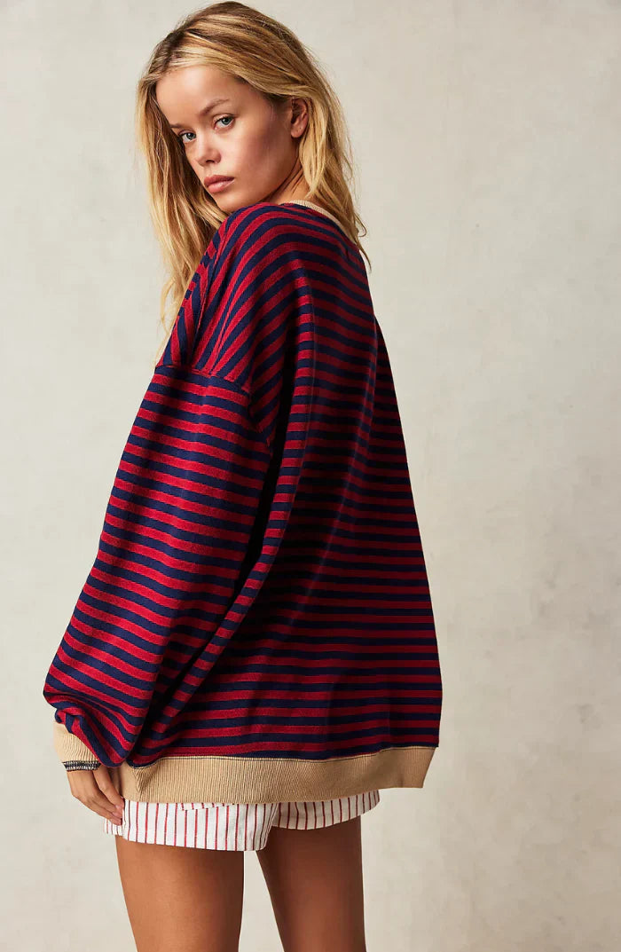 Stilig oversized genser til dame, perfekt for en komfortabel hverdag og allsidig bruk.