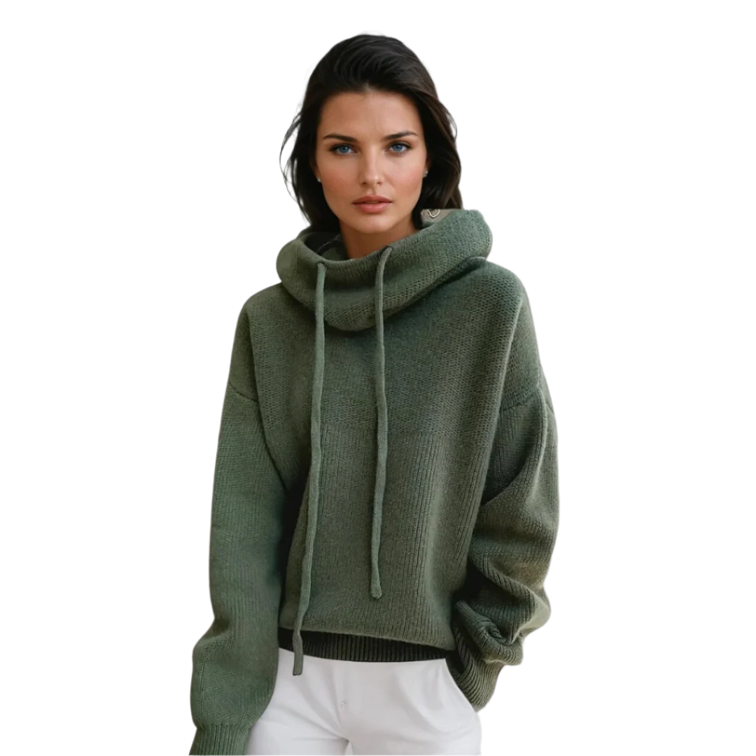 Elegant dame turtleneck genser i myk strikk. Komfortabel og stilren for høst- og vintermote.