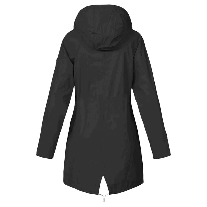 Stilig dame regnjakke med vanntett design og praktisk justerbar hette for all slags vær.