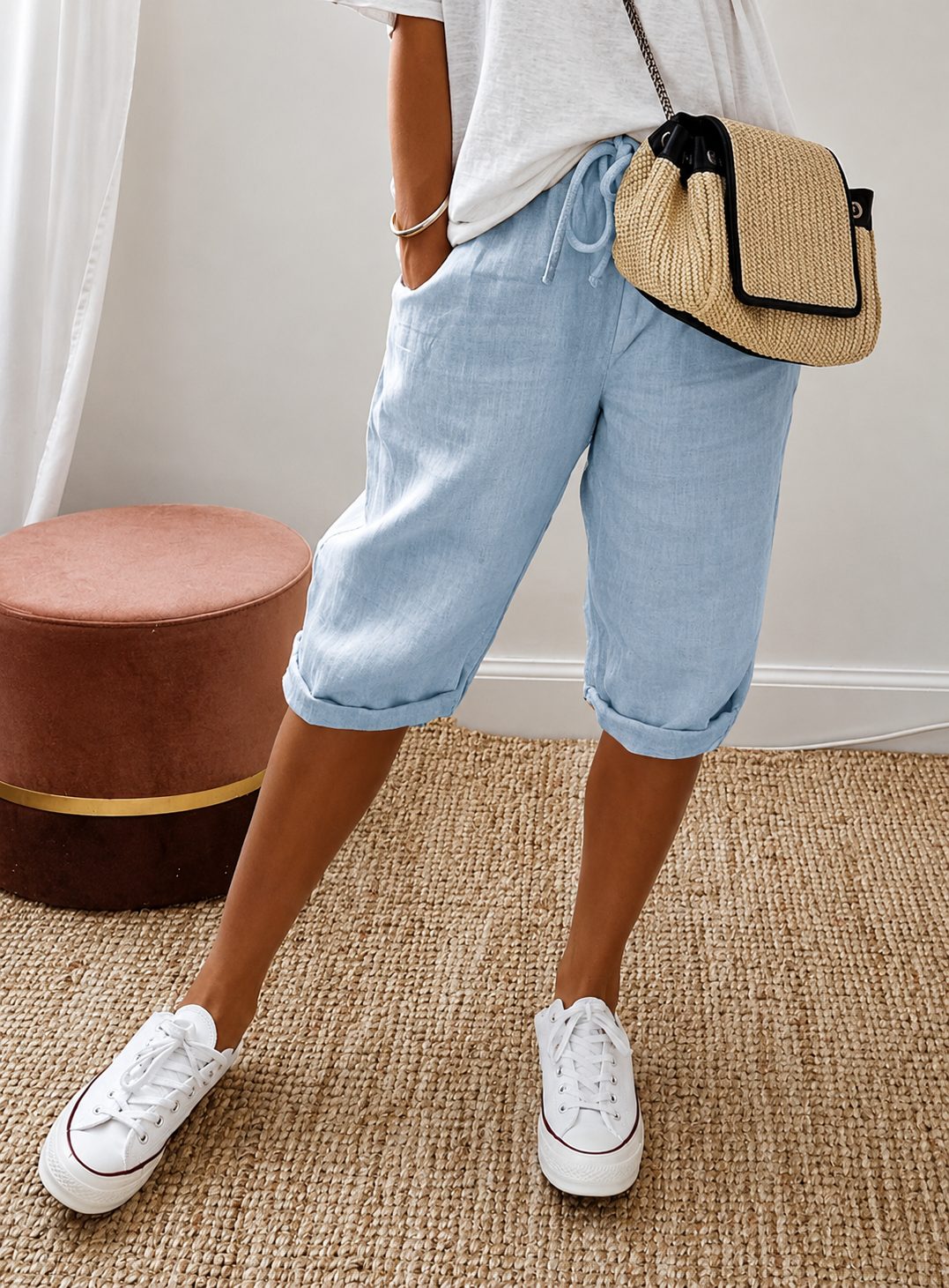 Allsidige dame fritidsshorts med avslappet passform, komfortable og ideelle for casual sommerbruk.