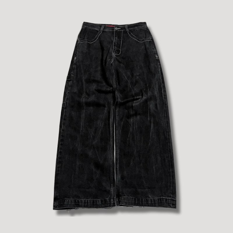 Damejeans, baggy passform med høy midje, perfekt for en trendy og avslappet casual stil. Ideell for hverdagsbruk.