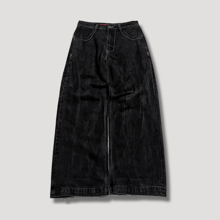 Damejeans, baggy passform med høy midje, perfekt for en trendy og avslappet casual stil. Ideell for hverdagsbruk.