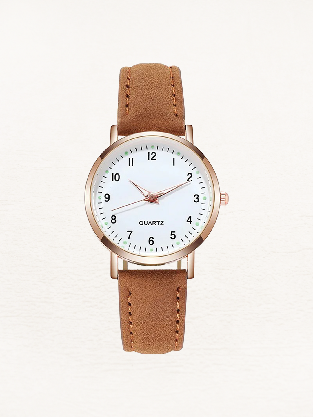 Dameklokke med minimalistisk design, komfortabelt armbåndsur med elegant utseende.