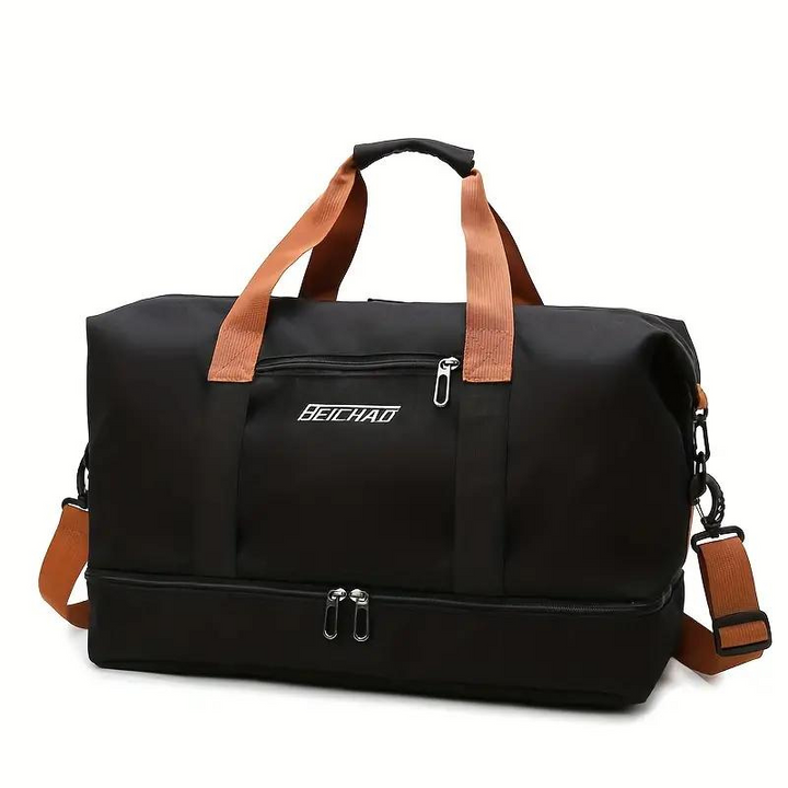 Sikker glidelås på toppen av en praktisk Dame Tote Bag. Stilfull og trygg oppbevaring for verdisaker.