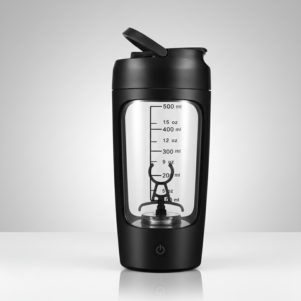 Unisex elektrisk shaker i Tritan for jevne proteinshakes; ideell for treningsentusiaster på farten.