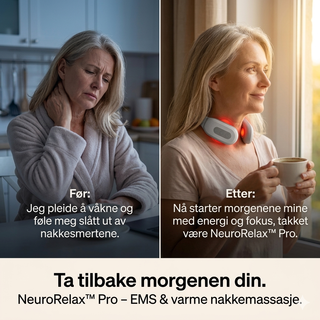 Avansert TENS/EMS nakkemassasje med beroligende varme for dyp komfort i kontorlivet.