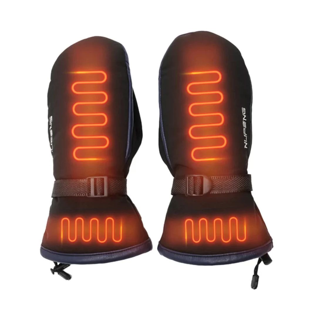 Unisex USB oppvarmede hansker i svart, ideelle for menn og kvinner mot kalde hender. Perfekte vinterhansker.