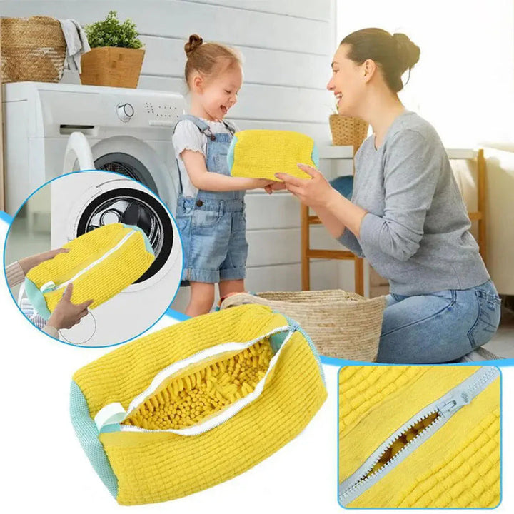 Ren og hygienisk skopose for vaskemaskin, sikrer dyp rengjøring uten å skade fottøy.