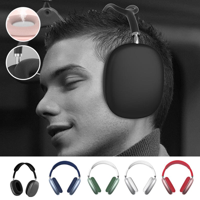 Komfortable trådløse over-ear hodetelefoner med myke puter, perfekt for langvarig lytting til musikk.