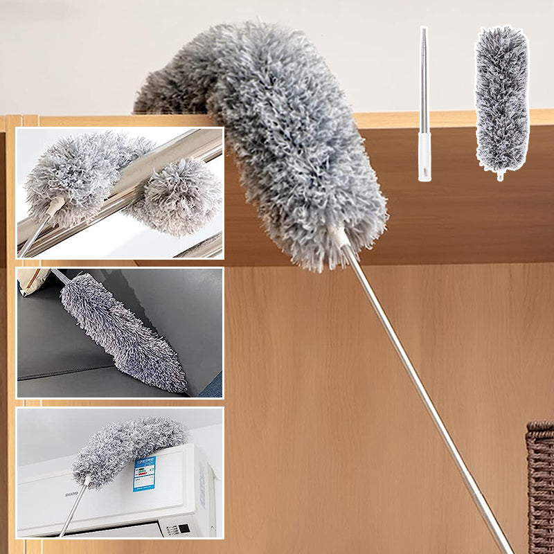 Effektiv uttrekkbar mikrofiber støvkost for dyp rengjøring og støvfjerning.
