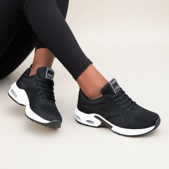 Lettvekt ortopediske sneakers for kvinner med dempende luftpute for myk komfort.