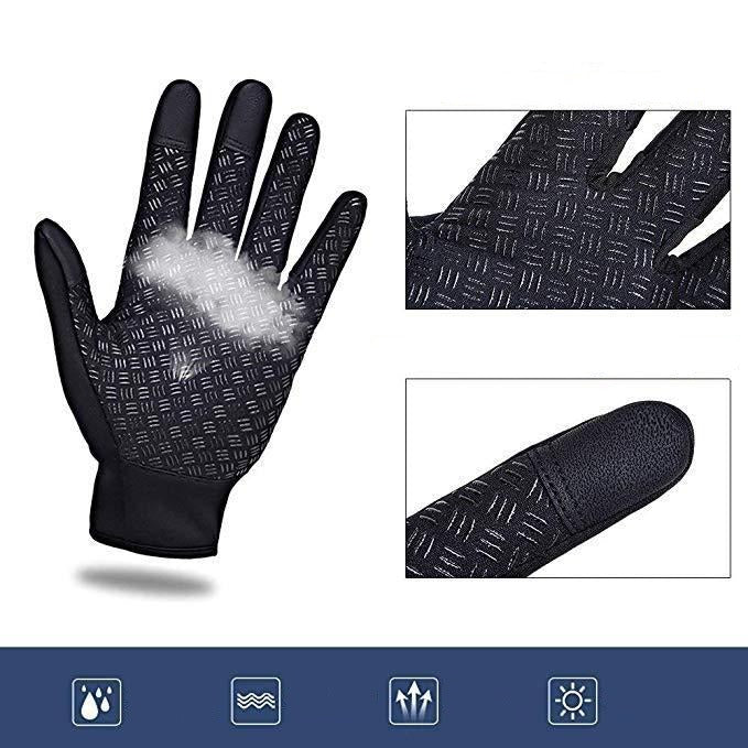 Unisex vanntette sykkelhansker. Termiske hansker med touchskjermfunksjon for kalde turer.