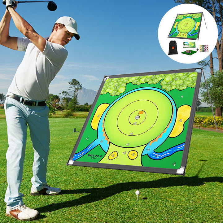 Effektivt golftreningssett for hjemmetrening. Forbedrer sving, chip og putting i komforten av ditt hjem.