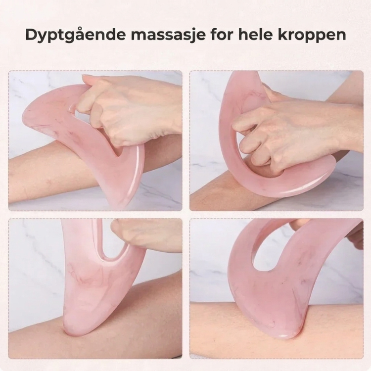 Ergonomisk Gua Sha stein til kroppsmassasje. Effektiv mot muskelstivhet og smertelindring for dyp velvære.